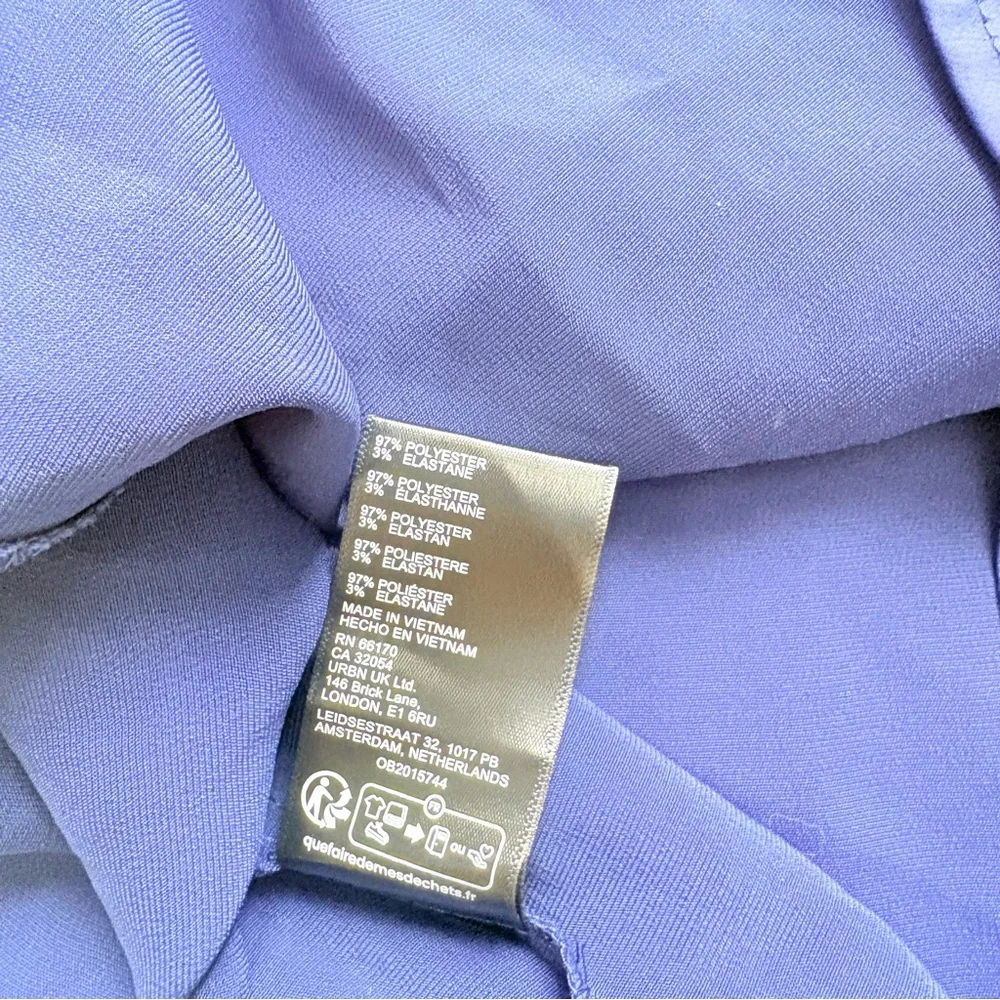 Urban Outfitters Bri Double Bow Satin Mini Dress in Blue - Picture 13 of 15